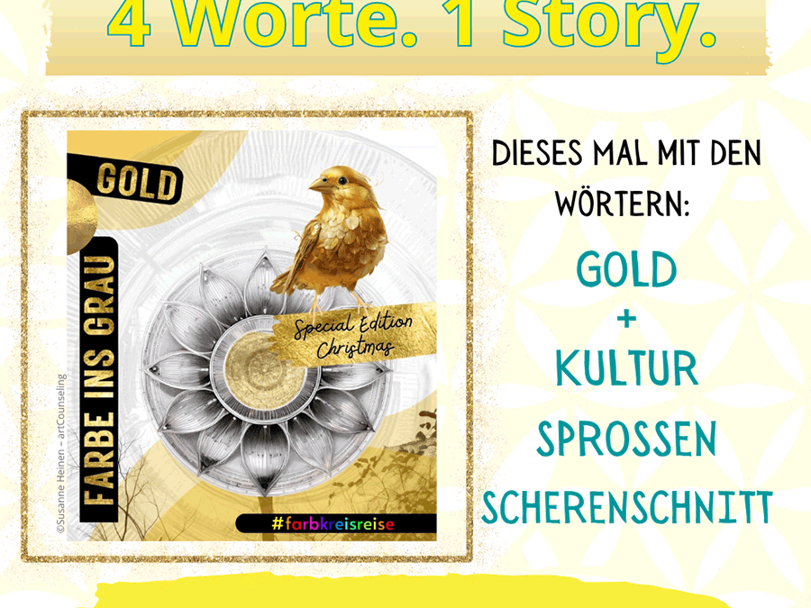 4-Wort-Story zur Farbkreisreise im Dezember 2025